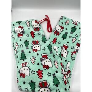 Hello Kitty Green Christmas Tree Pajama Pants NWOT Size Medium